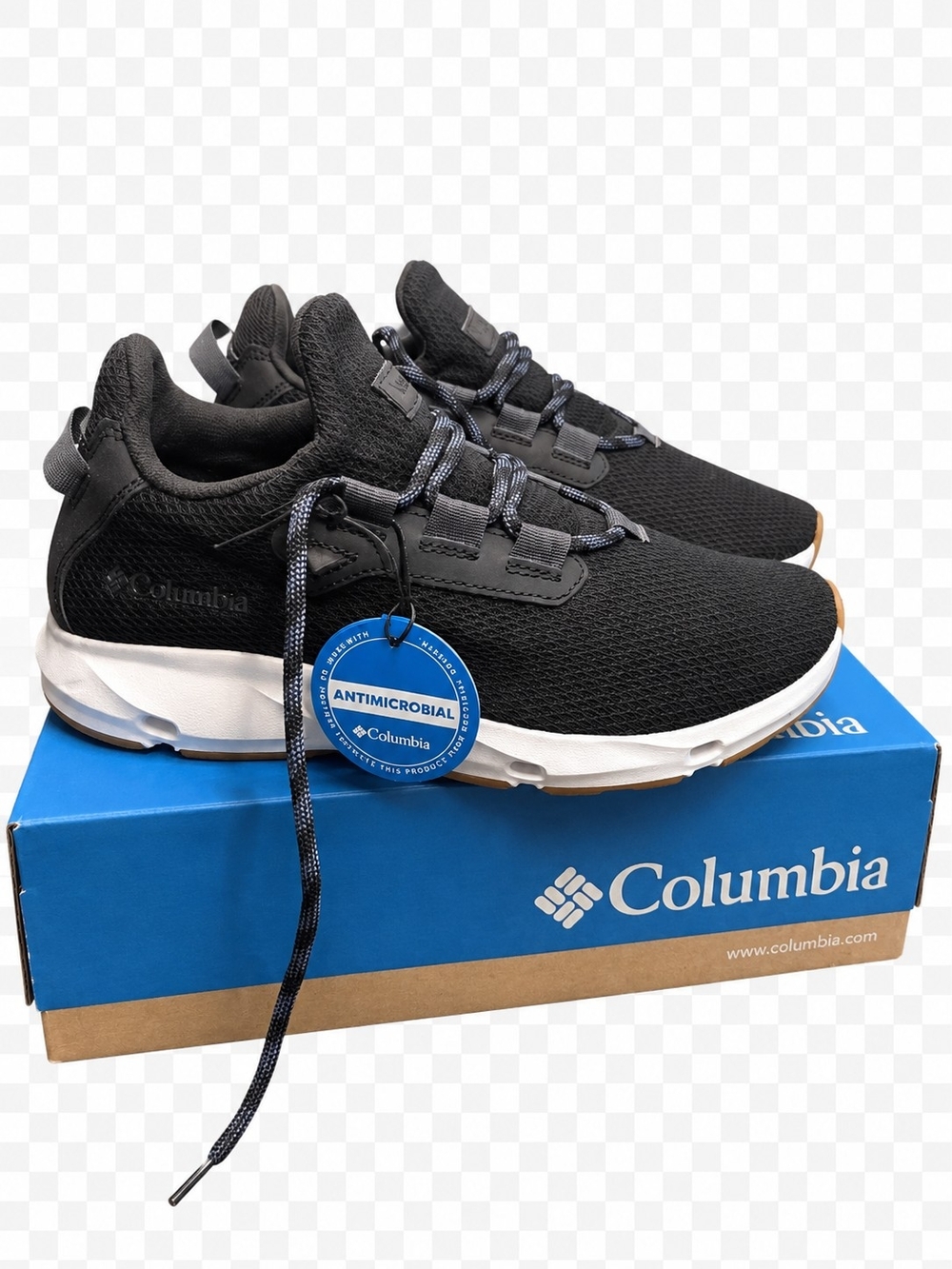 Columbia Black Mesh Athletic Sneakers - Black/White